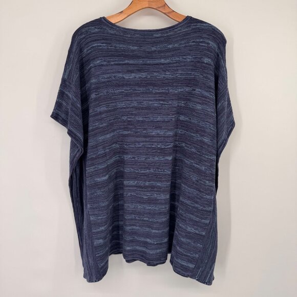 Pure Jill Womens Striped Blue Knit Top sweater Cotton size medium s/m - Picture 11 of 11
